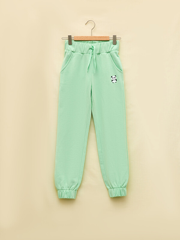 LCW Kids Elastic Waist Printed Girl Jogger Sweatpants