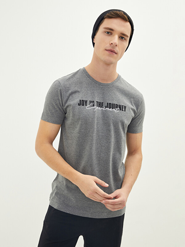 XSIDE Crew Neck Printed Short Sleeve Men's T-Shirt