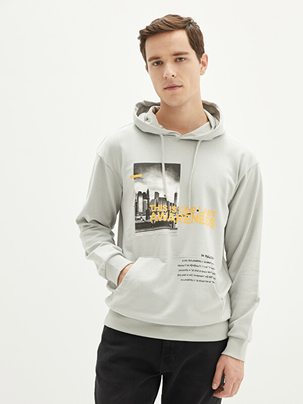 XSIDE Long Sleeve Printed Thick Men's Hoodie