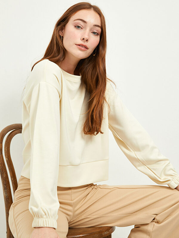 LCW Vision Crew Neck Plain Long Sleeve Women's Sweatshirt