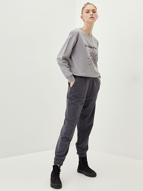 LCW Vision Women's Elasticated Waist Plain Jogger Sweatpants