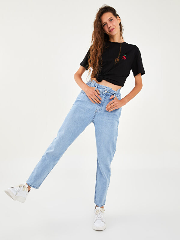XSIDE High Waist Mom Fit Women's Jeans