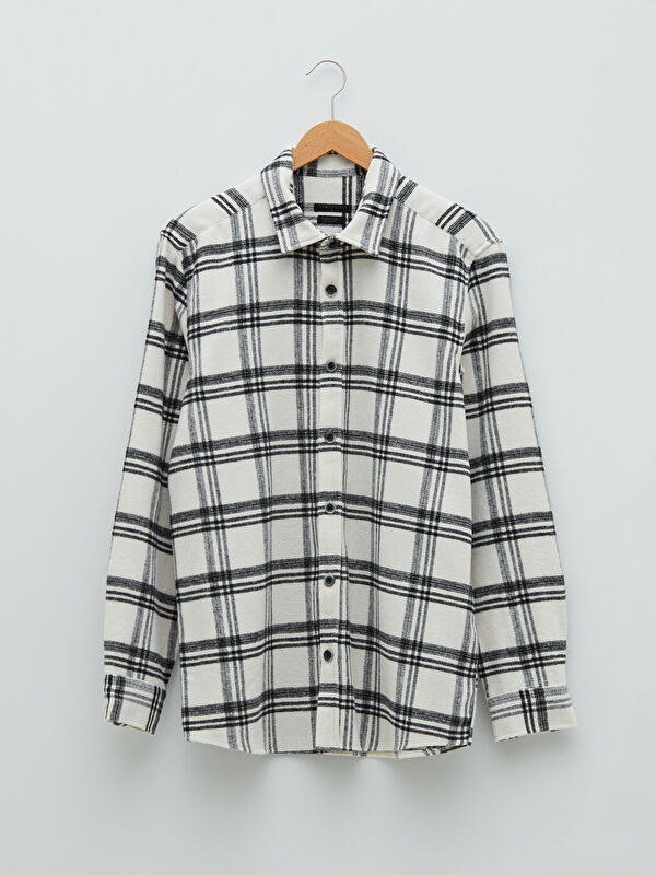 landyページ•*¨*•.¸♬︎ XSIDE Regular Fit Long Sleeve Plaid Men's Flannel Shirt