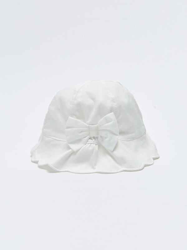 LCW baby Basic Poplin Kız Bebek Şapka