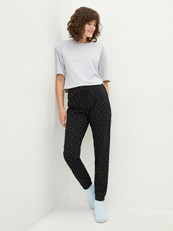 LCW DREAM Beli Lastikli Puantiyeli Kadın Pijama Alt