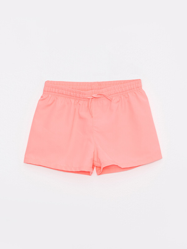 LCW Kids Girl's Sea Shorts with Elastic Waist Changing Pattern in the Water