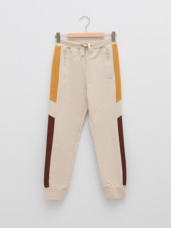 LCW Kids Elastic Waist Color Block Boys' Jogger Sweatpants