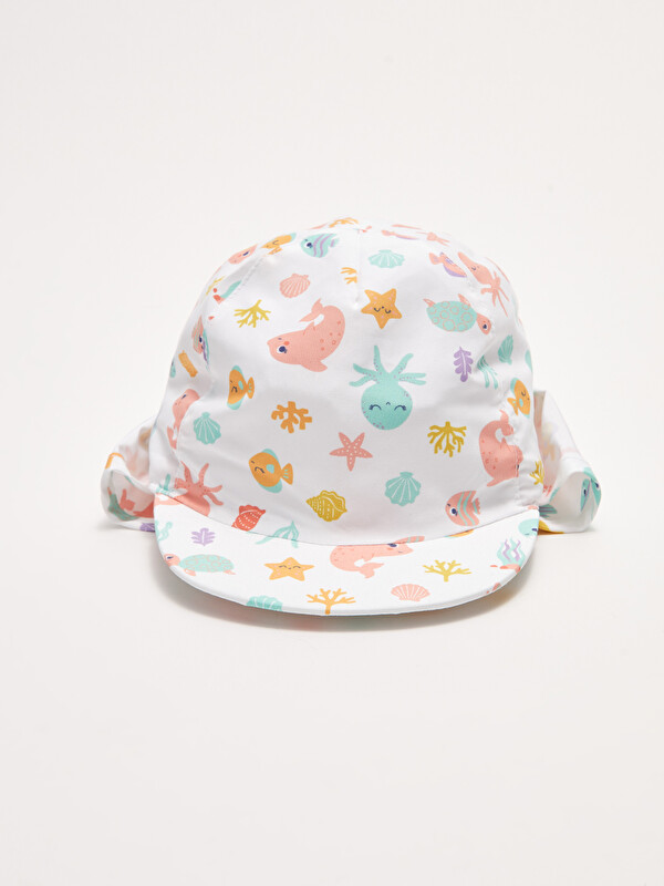 LCW baby Printed UV Protected Baby Girl Sea Hat