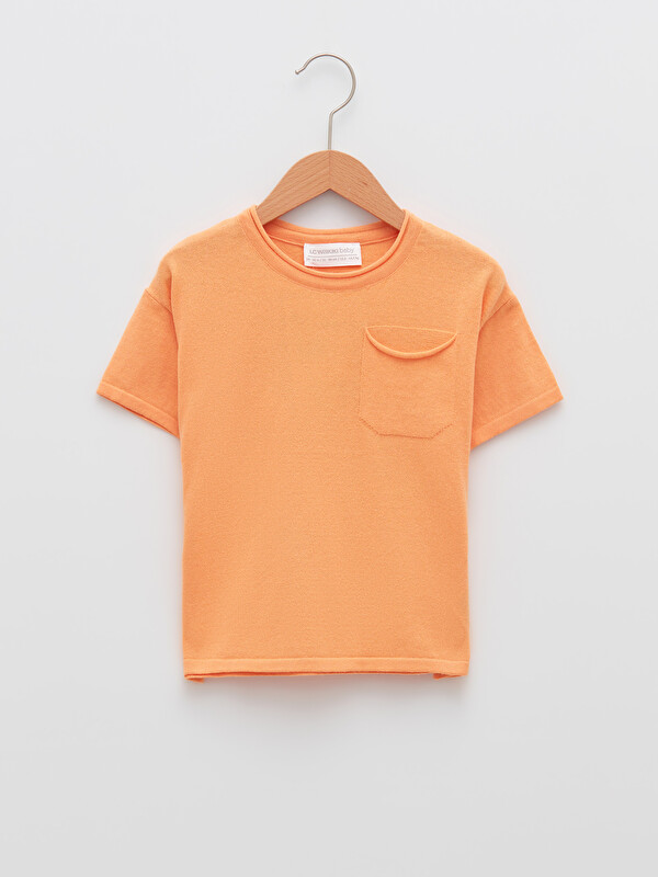 LCW baby Crew Neck Basic Short Sleeve Baby Boy Knitwear T-Shirt