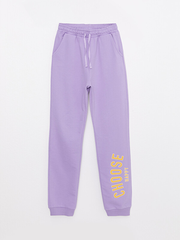 LCW Kids Pantalon de survêtement jogger fille imprimé à taille élastiquée