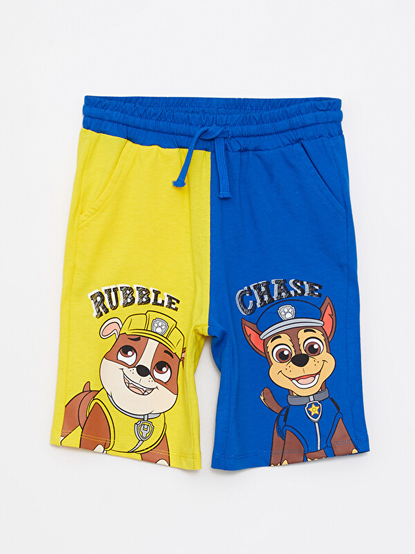 LCW Kids Elastic Waist Paw Patrol Printed Boys' Shorts