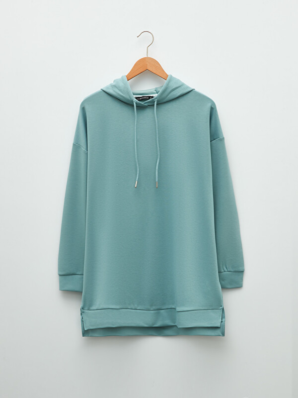 LCW Modest Hooded Regular Long Sleeve Women's Sweatshirt Tunic