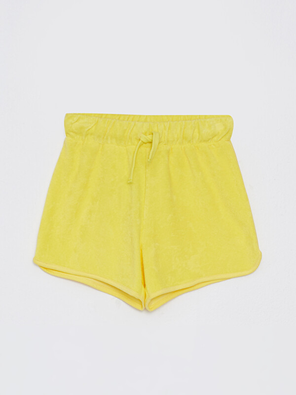 LCW Kids Elasticated Waist Basic Girls' Shorts