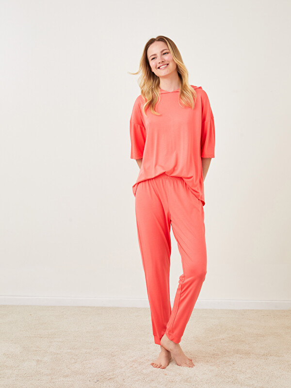 LCW DREAM Kadın Beli Lastikli Düz Jogger Pijama Alt