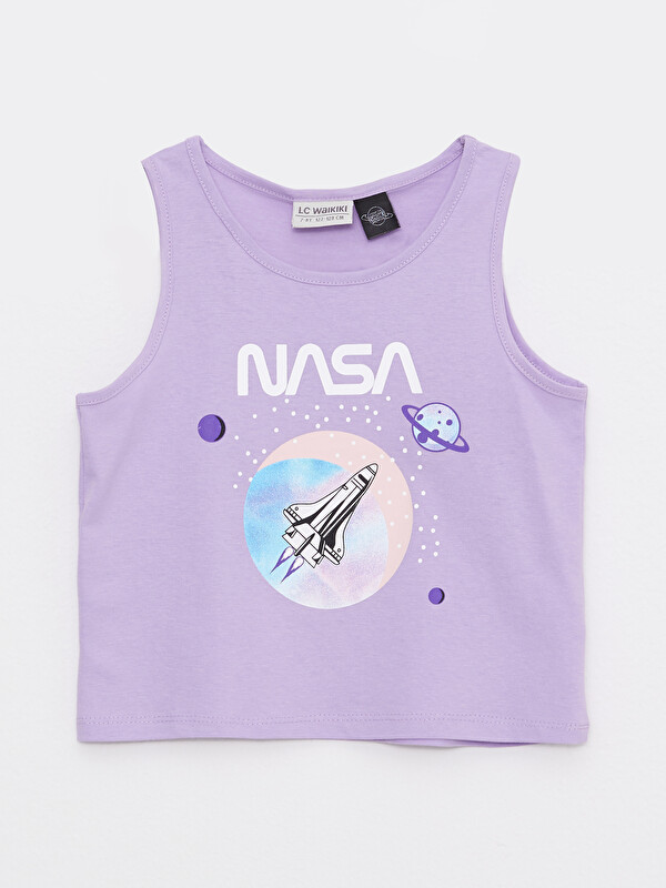 LCW Kids Débardeur en Coton Imprimé Nasa pour Filles à Col Rond