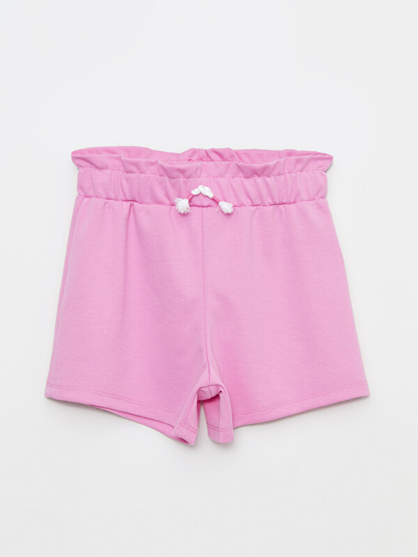 LCW Kids Beli Lastikli Basic Kız Çocuk Şort