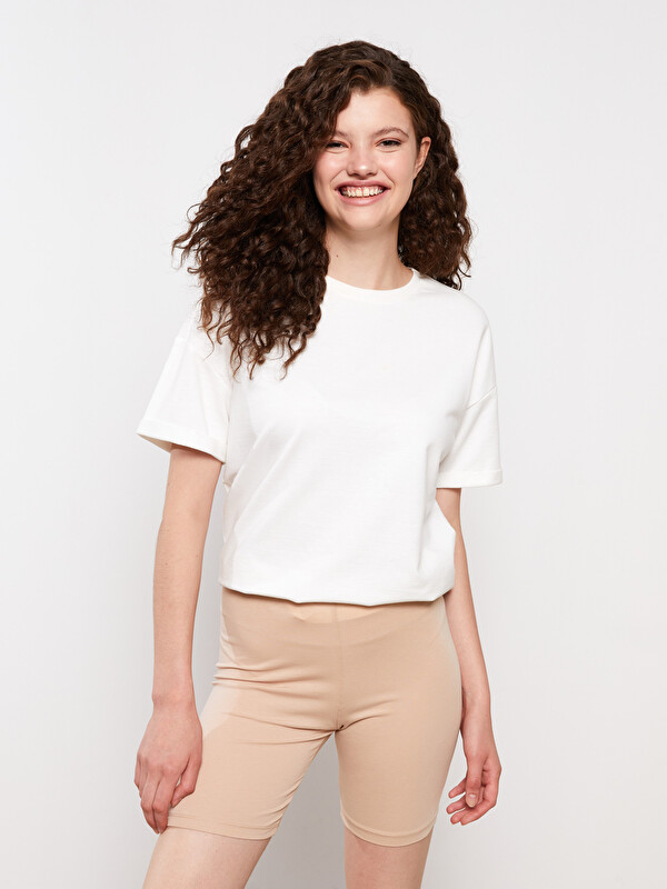 LCW DREAM Women's Elasticated Waist Plain Base Layer Leggings