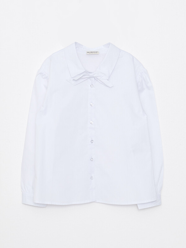 LCW Kids Basic Long Sleeve Girl Poplin Shirt