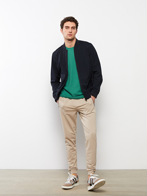 LCWAIKIKI Classic Standard Fit College-Kragen Herren-Bomberjacke