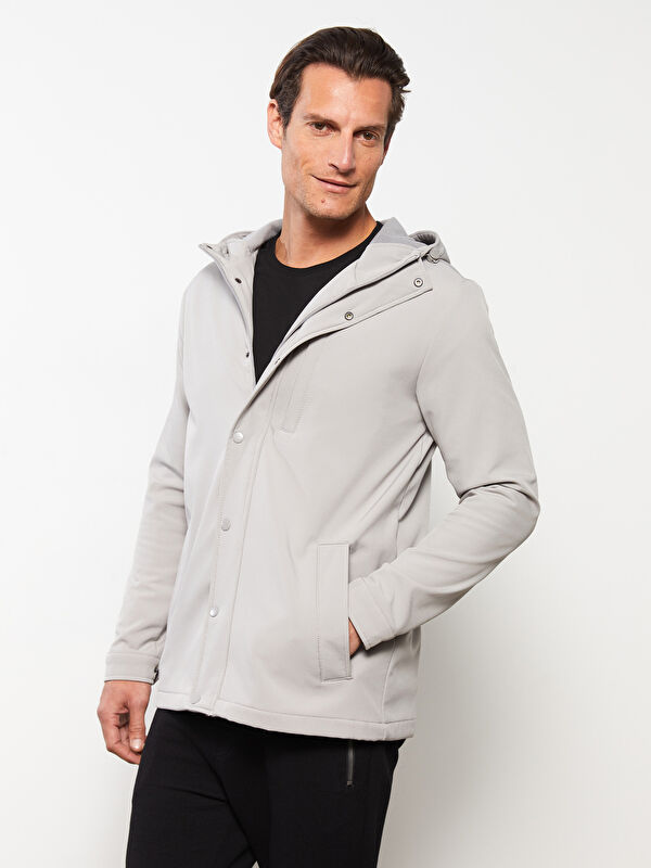 LCWAIKIKI Classic Regular Fit Hooded Men's Raincoat
