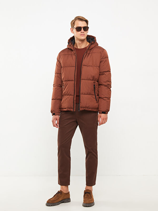 LCWAIKIKI Classic Standard Fit Hooded Men's Puffer Coat
