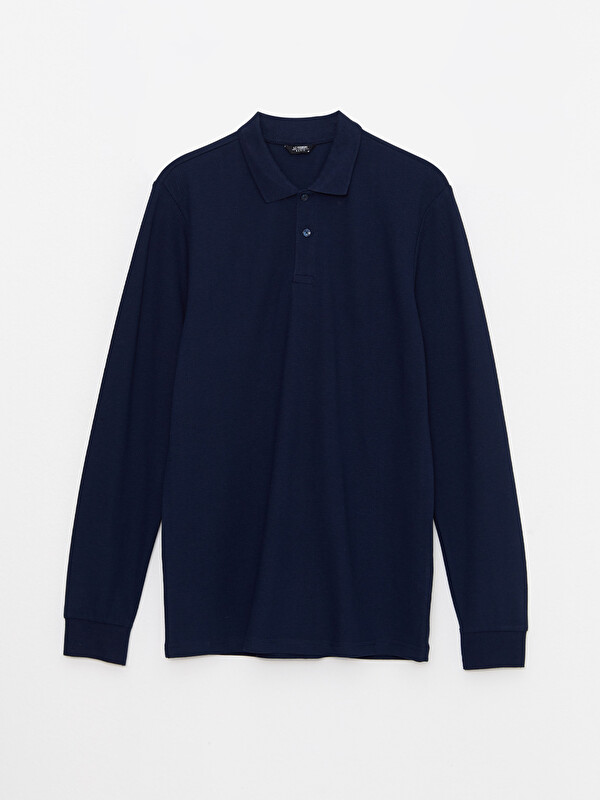 LCWAIKIKI Basic Polo Neck Long Sleeve Pique Men's T-Shirt