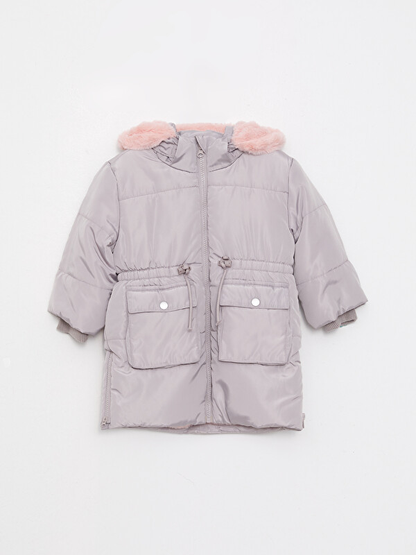 LCW baby Hooded Long Sleeve Baby Girl Coat
