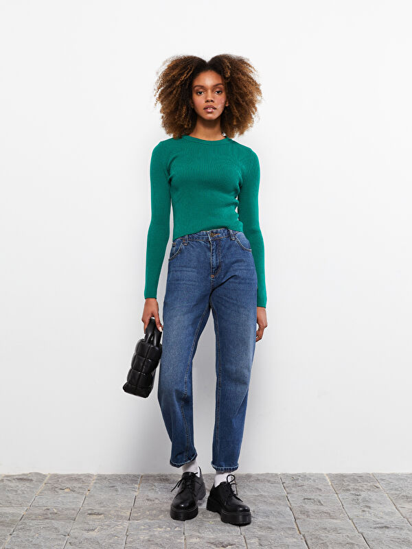LCW Vision Crew Neck Plain Long Sleeve Women's Knitwear Sweater