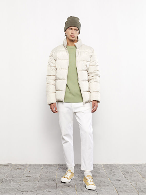 XSIDE Standard Fit Funnel Neck Men's Puffer Coat