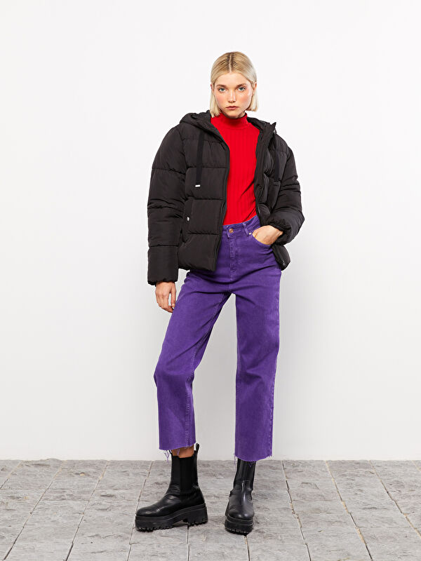 XSIDE Women's Hooded Plain Puffer Coat