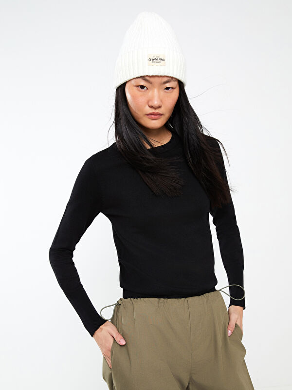 LCW Vision Crew Neck Plain Long Sleeve Women's Knitwear Sweater