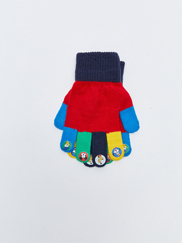 LCW ACCESSORIES Disney лицензияланған көптүсті ұлдарға арналған трикотаж қолғаптар