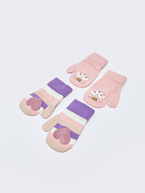 LCW ACCESSORIES Printed Girls' Knitwear Gloves