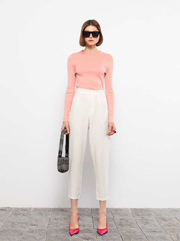LCW Vision Crew Neck Plain Long Sleeve Women's Knitwear Sweater