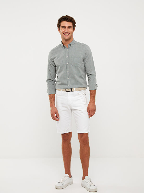 SOUTHBLUE Slim Fit Long Sleeve Men's Shirt -W26889Z8-S6T