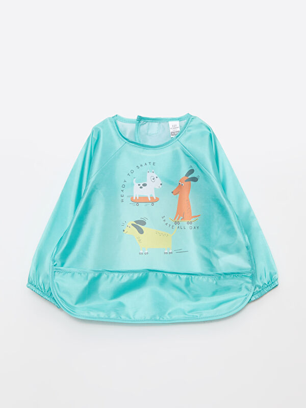 りこmama LCW baby Bisiklet Yaka Uzun Kollu Baskılı Mama Önlüğü - W27234Z1