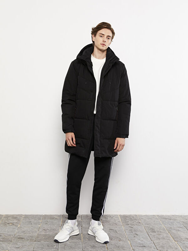 XSIDE Comfortable Fit Hooded Thick Men's Coat