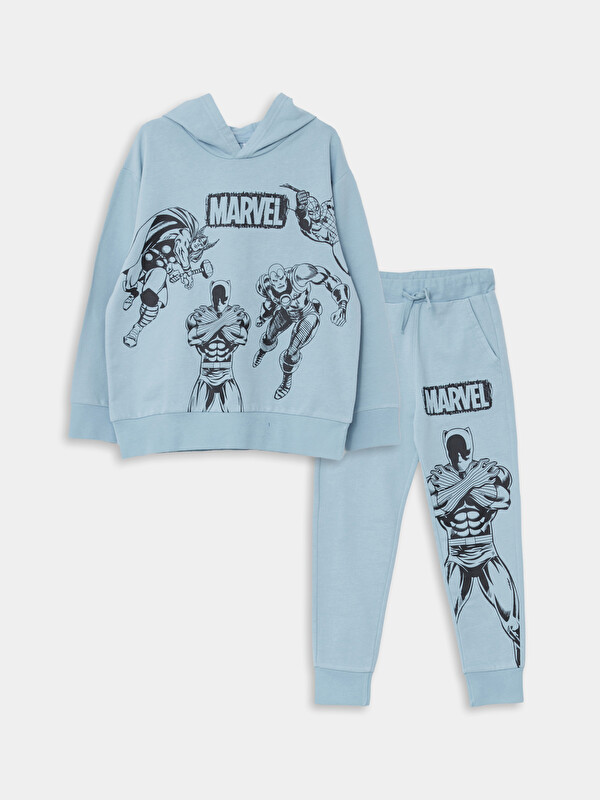 LCW Kids Hoodie Marvel Printed Long Sleeve Boys Sweatshirts & Sweatpants