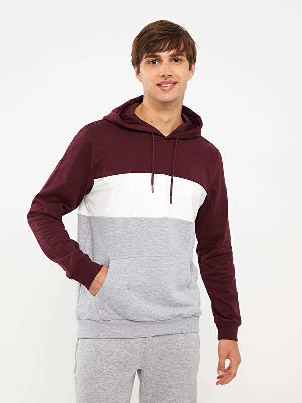 XSIDE Long Sleeve Color Block Men's Hoodie