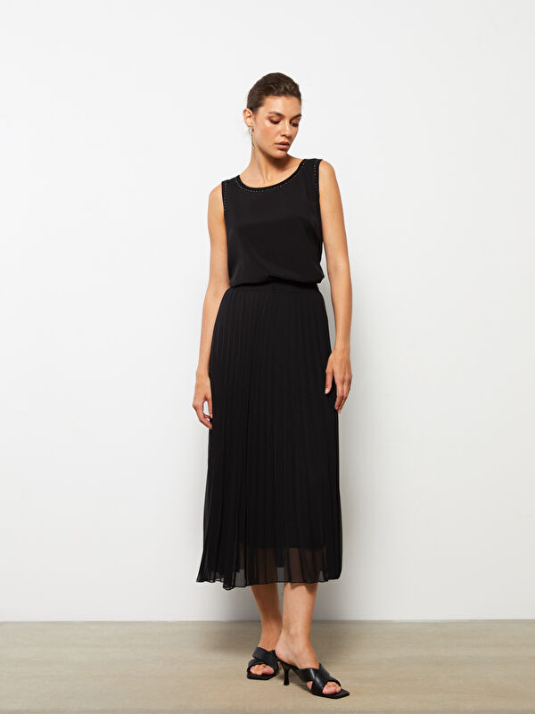 Chiffonさま　専用！ LCWAIKIKI Classic Elastic Waist Pleated Chiffon Women's
