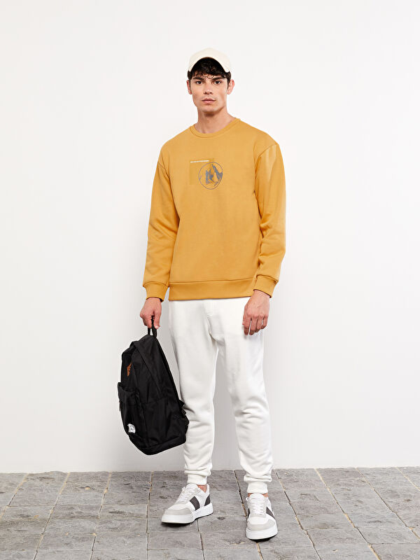 【関税込み】EYTYS ベージュ Braidy スウェットシャツ XSIDE Crew Neck Printed Men's Thick Sweatshirt -W2EB47Z8-MB0