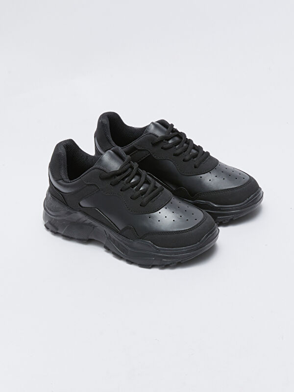 Bağcıklı Kalın Taban Kadın Aktif Spor Ayakkabı - Görsel 6