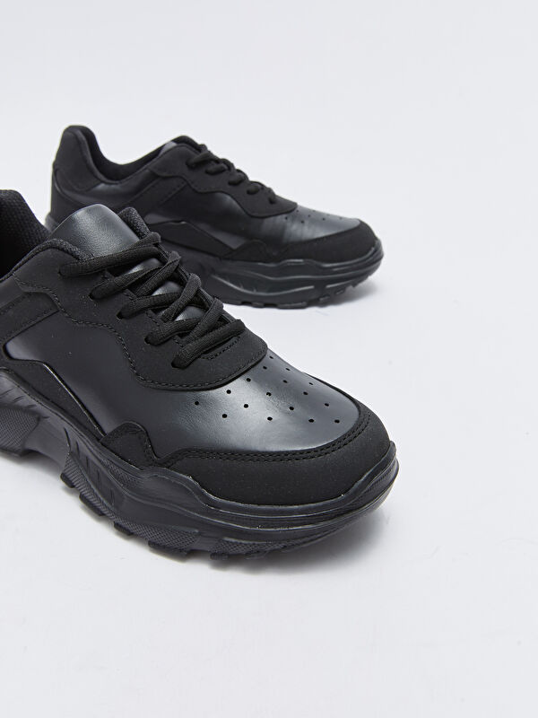 Bağcıklı Kalın Taban Kadın Aktif Spor Ayakkabı - Görsel 8