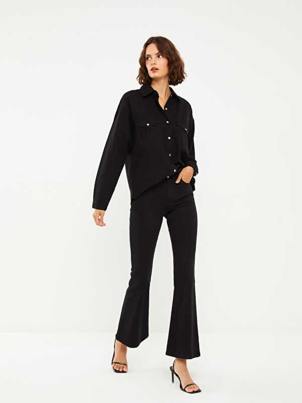 LCW Jeans خصر عالي مارس شعلة جينز نساء
