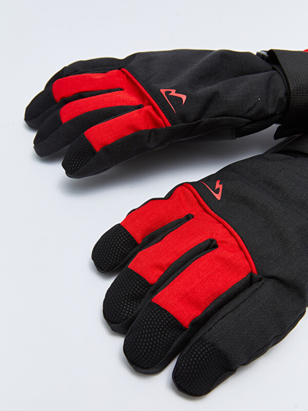 VARSITY WINTER GLOVES LL 黒/赤 LCW ACCESSORIES Color Block Men's Snow Gloves - W2AL44Z8-HEG | LC