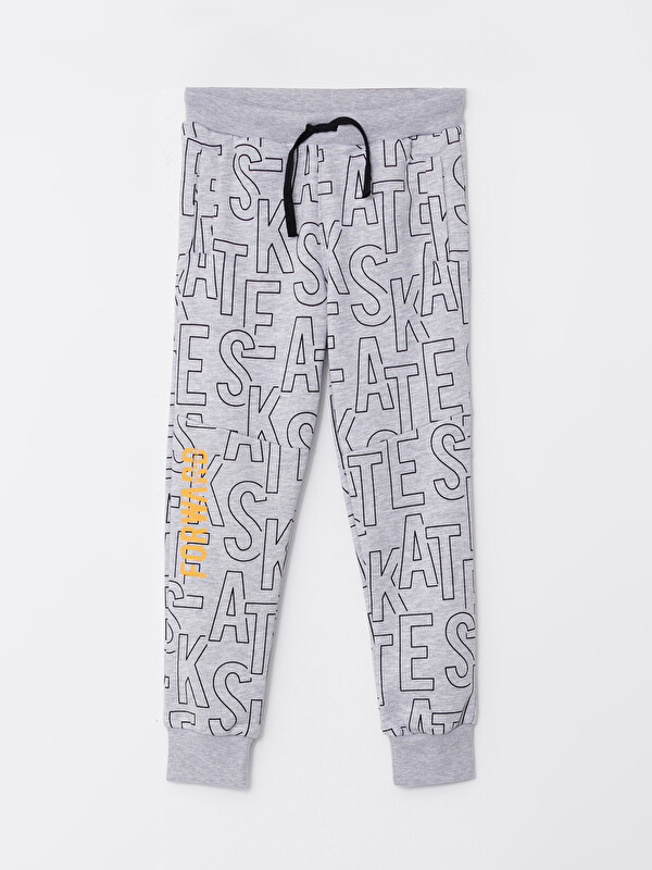 LCW Kids Elastic Waist Printed Boys' Jogger Sweatpants