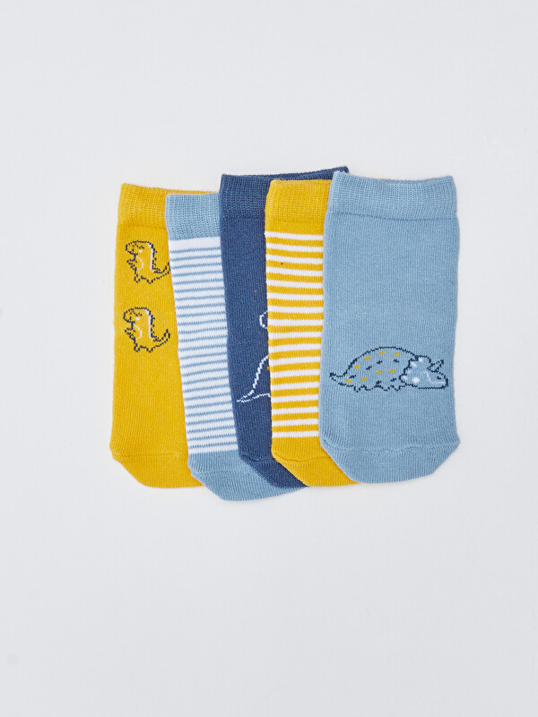 LCW baby Patterned Baby Boys' Ankle Socks 5 Pack