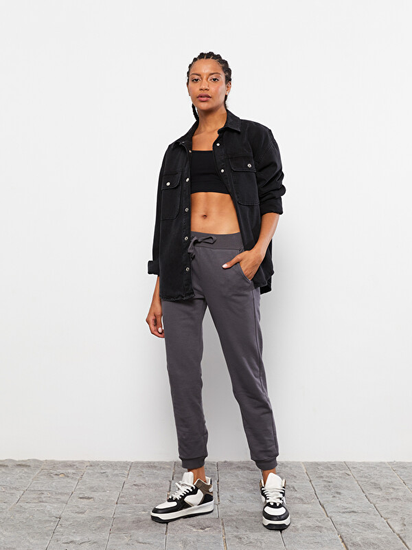 LCW Vision Pantalons de survêtement jogger unis à taille élastiquée pour Femmes