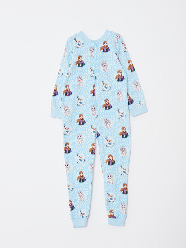 LCW Kids Combinaison Fille Polaire Elsa Imprimée Col Rond Manches Longues
