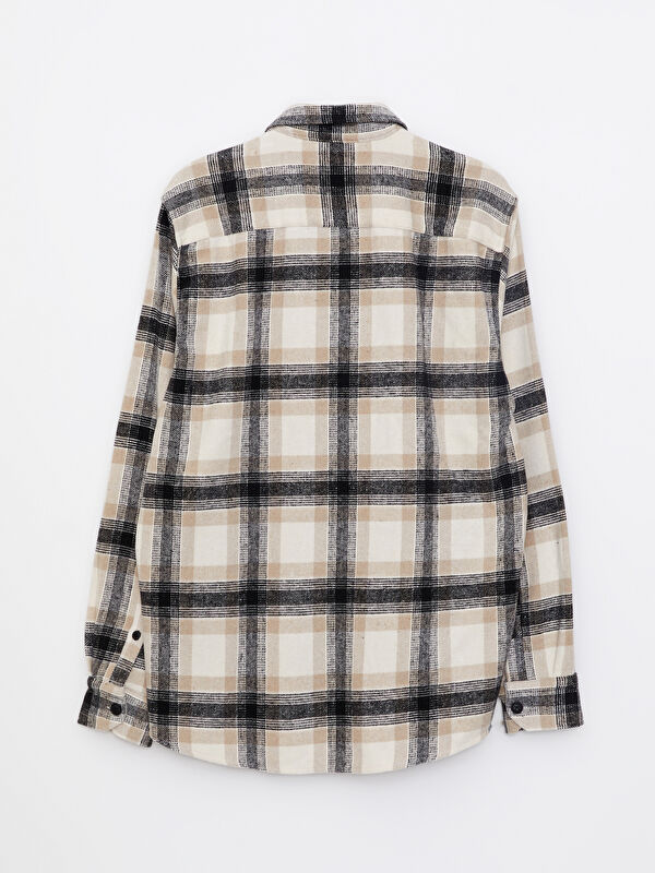 「塗装」西洋洗濯舗 菊池【プロフご確認ください】 XSIDE Regular Fit Long Sleeve Plaid Men's Flannel Shirt